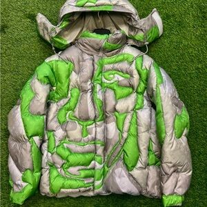 Louis Vuitton x Kid Super patchworked portrait puffer jacket